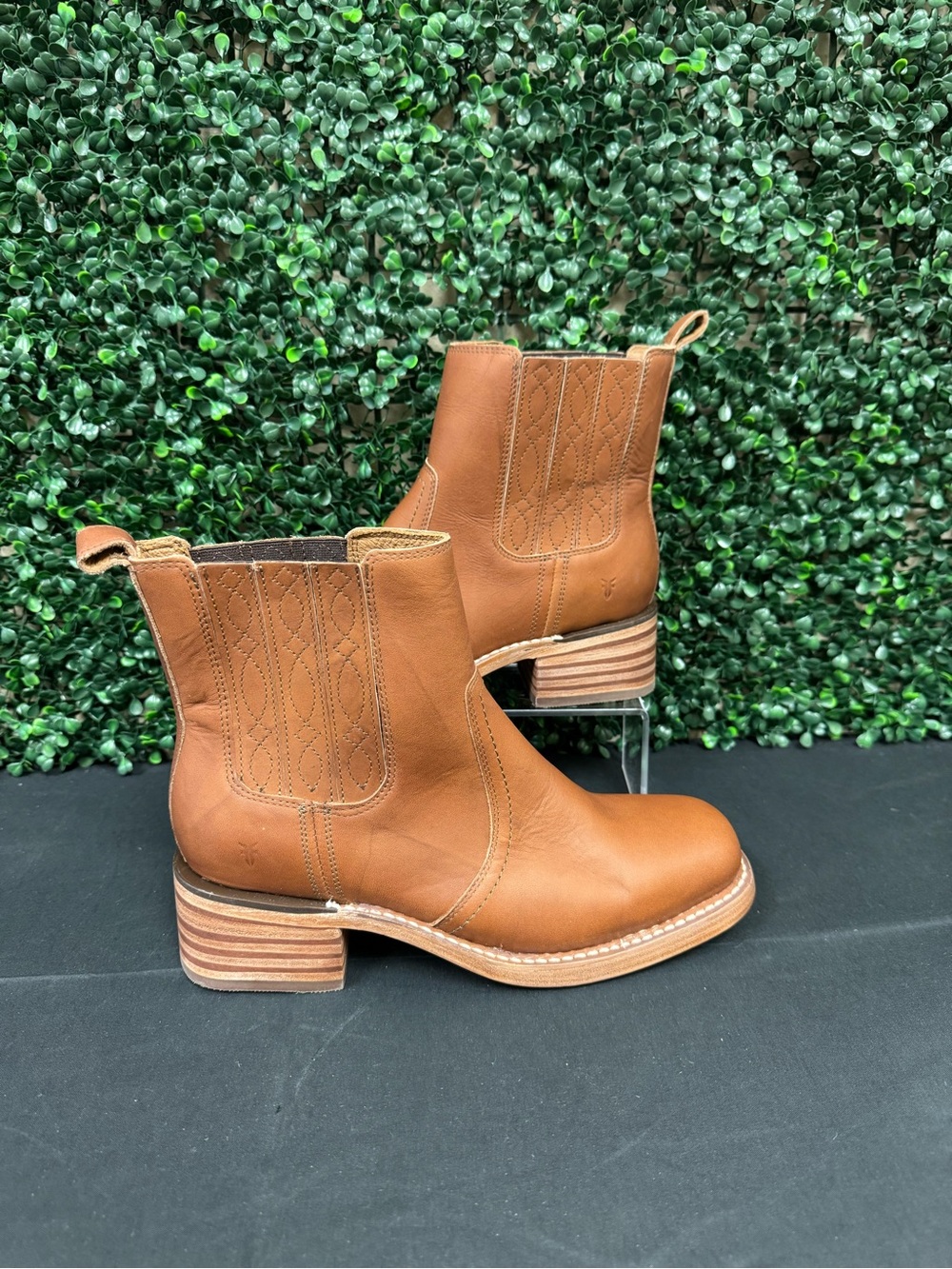 Frye Tan Leather Ankle Boots Booties